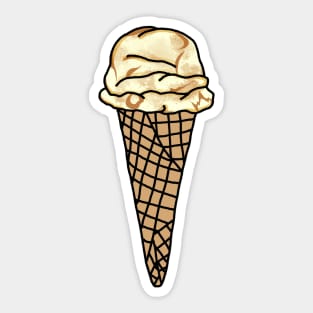 sea salt w/ carmel ribbons, salt and straw Sticker